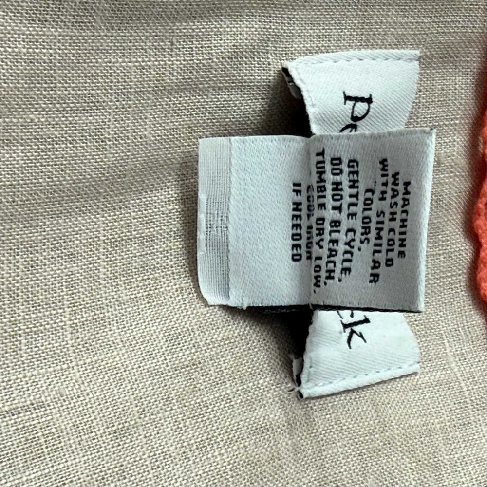 Peck & Peck Women's Linen 3/4 Sleeves, Front Button Blouse, Beige, Size XL - Picture 8 of 8